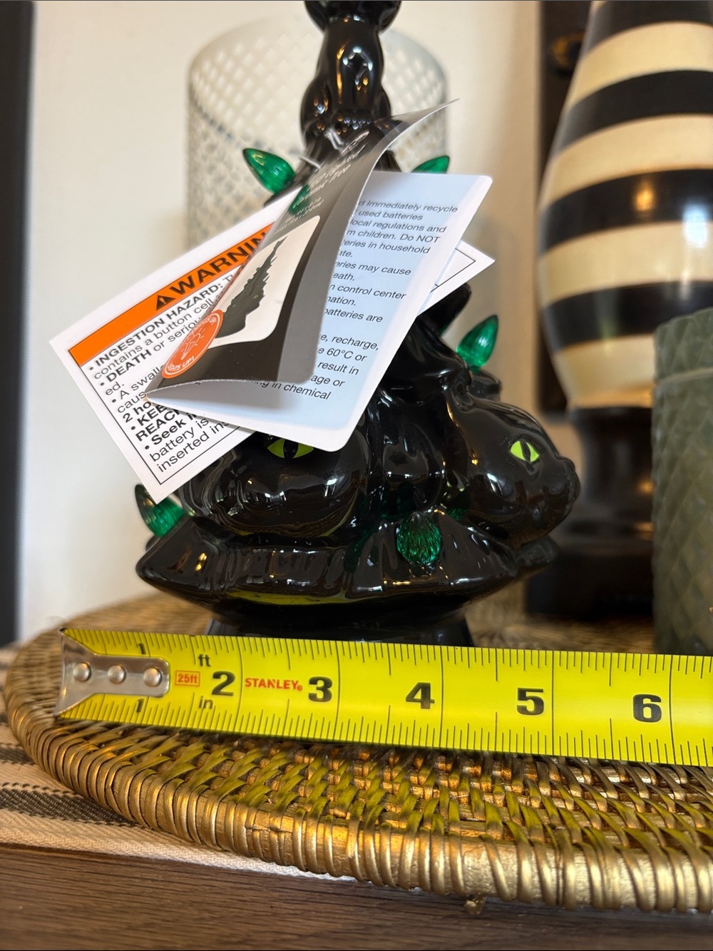 🆕Ceramic Black Cat Light Up Halloween Tree - Picture 9 of 9